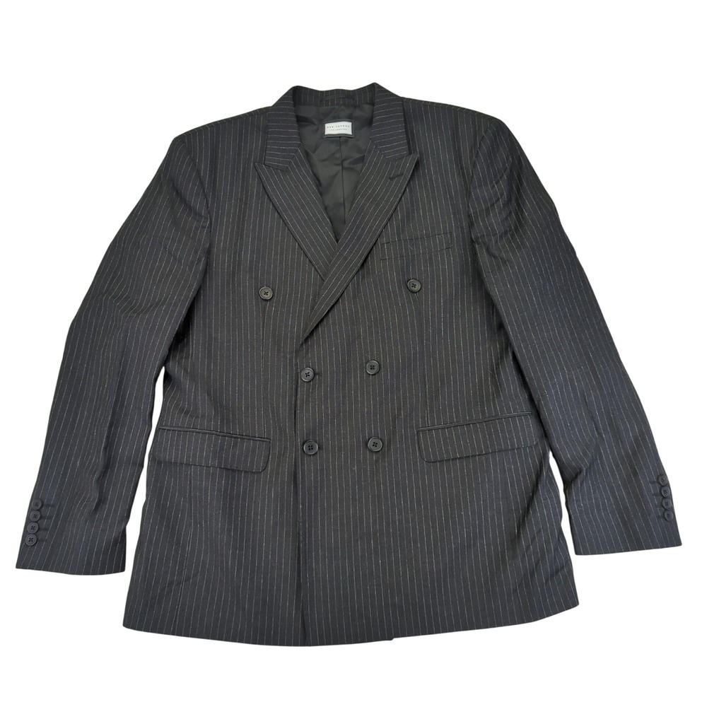 Ron Tomson‎ Mens 50 EU 60 Wool Pinstripe Double Breasted Blazer